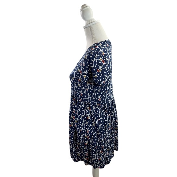 Seasalt Cornwall Women's Short Sleeve Floral Cotton Maternity Tunic in Blue 6 - Picture 3 of 7